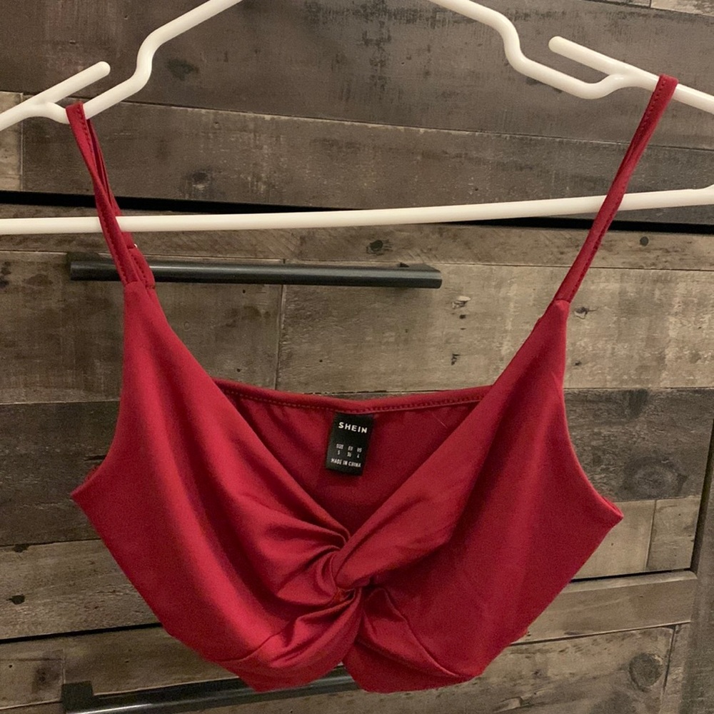 Red cami top
